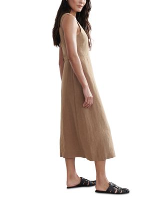 Callan Linen Button Front Midi Dress