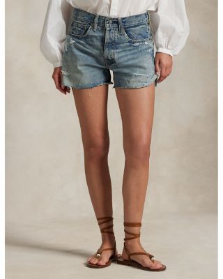 Mid Rise Denim Shorts