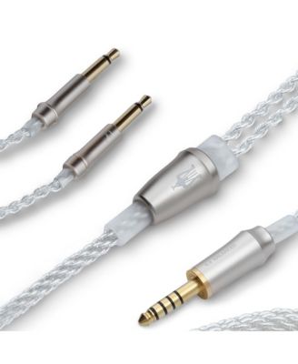 Meze Audio - Mono 3.5mm to Balanced 4.4mm Silver-Plated Headphone Cable - 3.9ft.