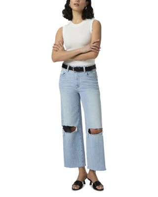Sasha High Rise Wide Leg Cropped Jeans in Maevedest