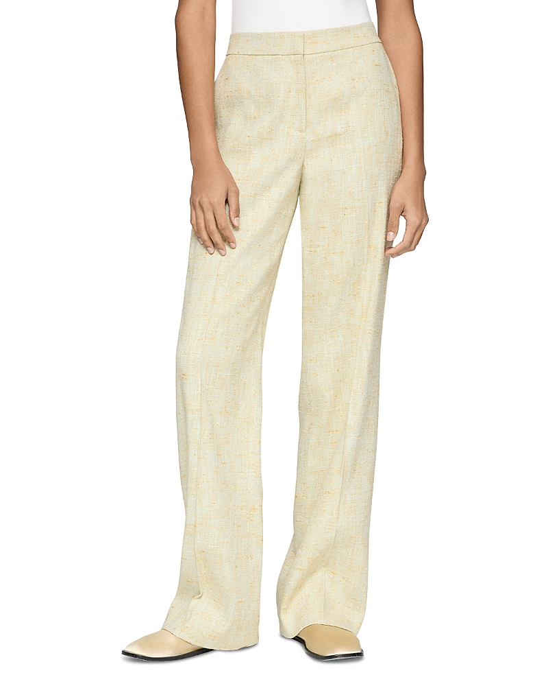 Lafayette 148 New York Gates Pastel Dust Tweed Straight Leg Pants