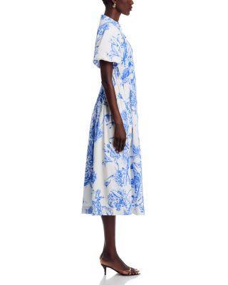 Puffed Sleeve Shirtdress