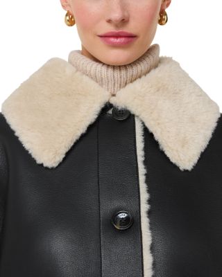 Luella Faux Fur Trim Coat