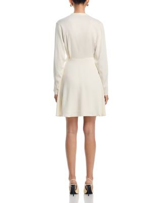 Dimkai Surplice Long Sleeve Mini Dress