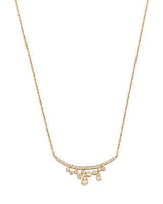 Diamond Scattered Necklace in 14K Yellow Gold, 0.50 tcw