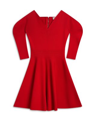 Jescka Sculptured Knit Skater Dress