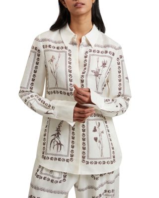 Ted Baker - Simcoa Linen & Silk Longline Shirt
