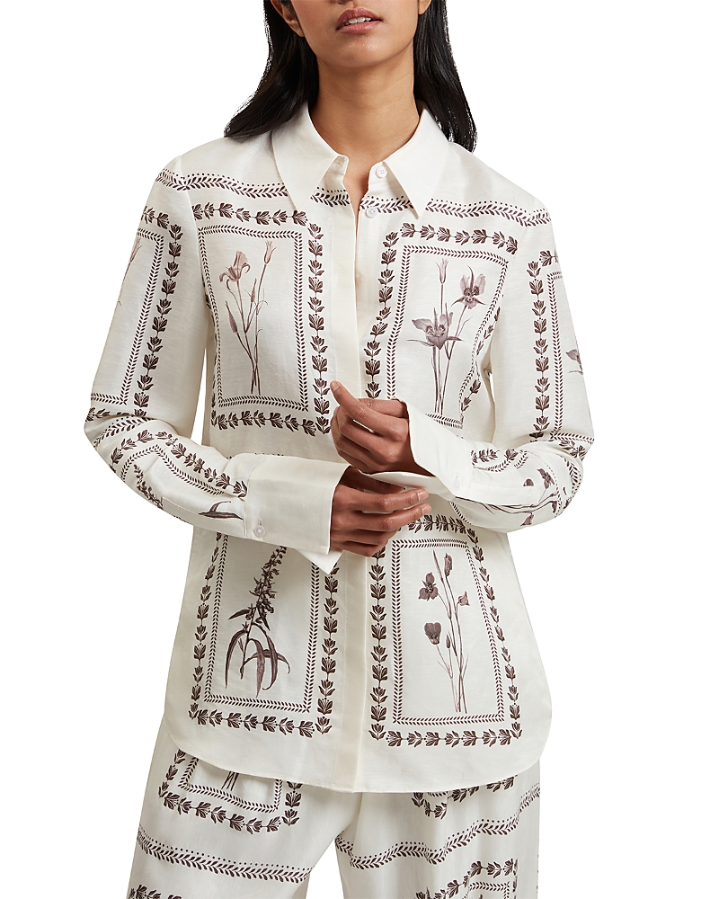 Ted Baker Simcoa Linen & Silk Longline Shirt