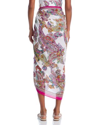Maribel Bright Paisley Pareo Cover-Up