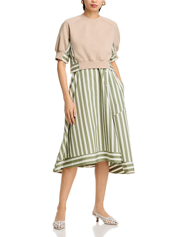 3.1 Phillip Lim Sweatshirt Combo Dress In Multi