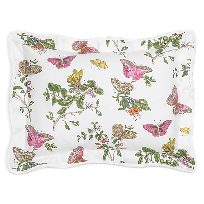Matouk Baudin Butterfly Boudoir Sham In Pink