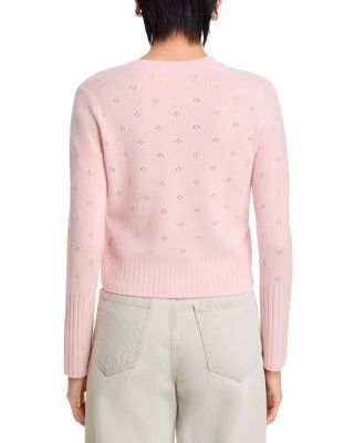 Cashmere Pointelle Crewneck Sweater