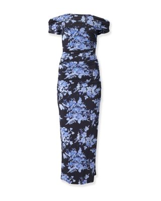 Off-the-Shoulder Gathered Midi Dress