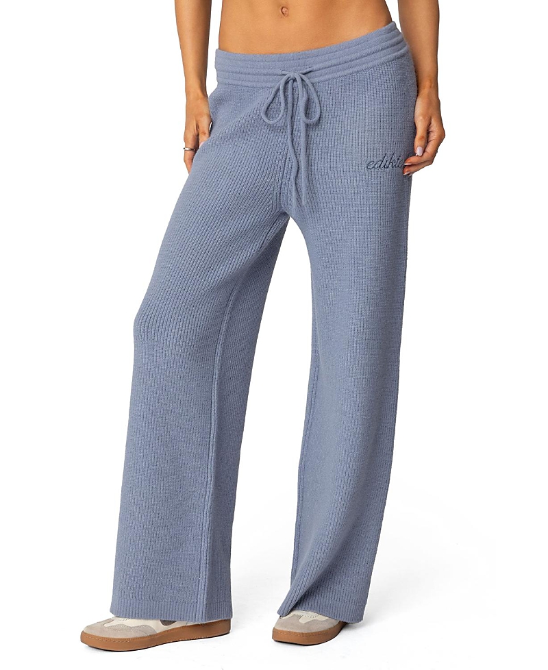 EDIKTED KRIS RIBBED KNIT SWEATPANTS