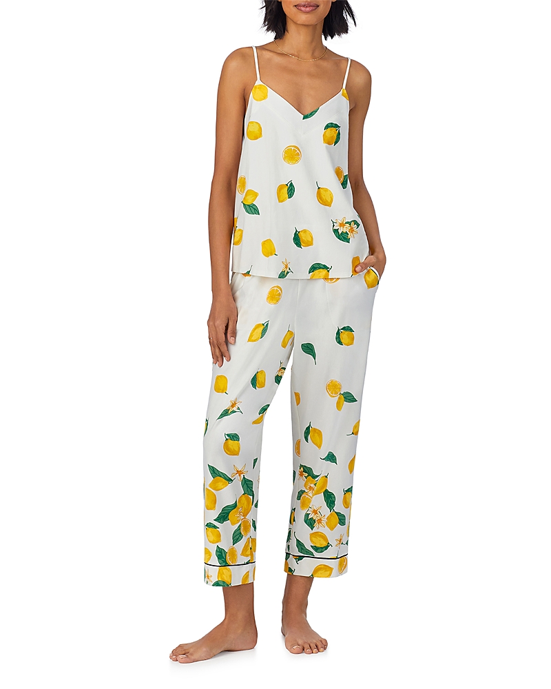 Bedhead Pajamas Stretch Organic Cotton Jersey Crop Pajamas In Main Squeeze Border
