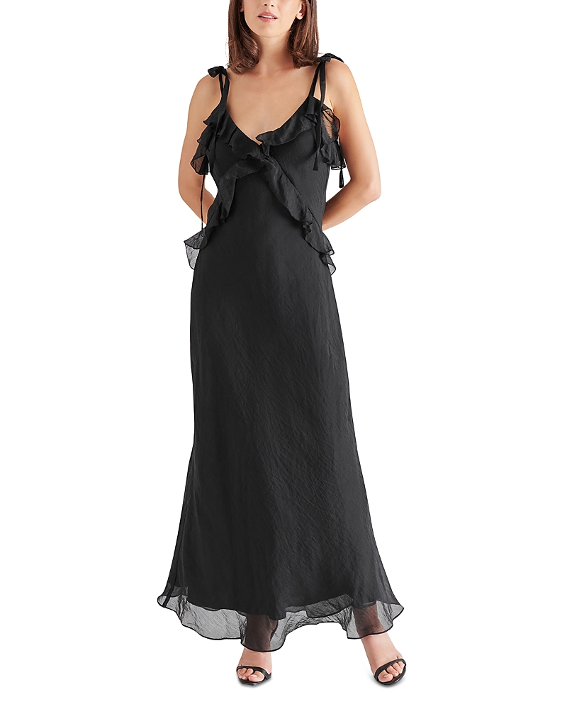 Steve Madden Adaline Ruffle Trim Maxi Dress In Black | ModeSens Steve Madden Adaline Ruffle Trim Maxi Dress In Black | ModeSens