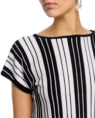 Cap Sleeve Stripped Tunic 