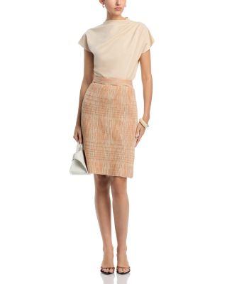 Melange Straight Knit Skirt