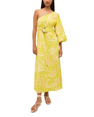 Printed One Shoulder Maxi Dress