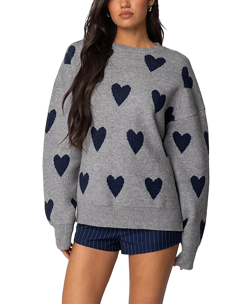 Edikted Big Heart Oversized Sweater