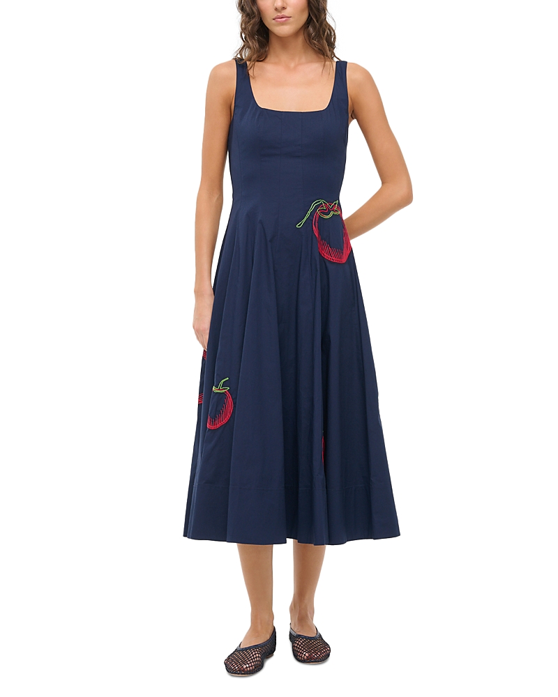 Shop Staud Wells Poplin Dress