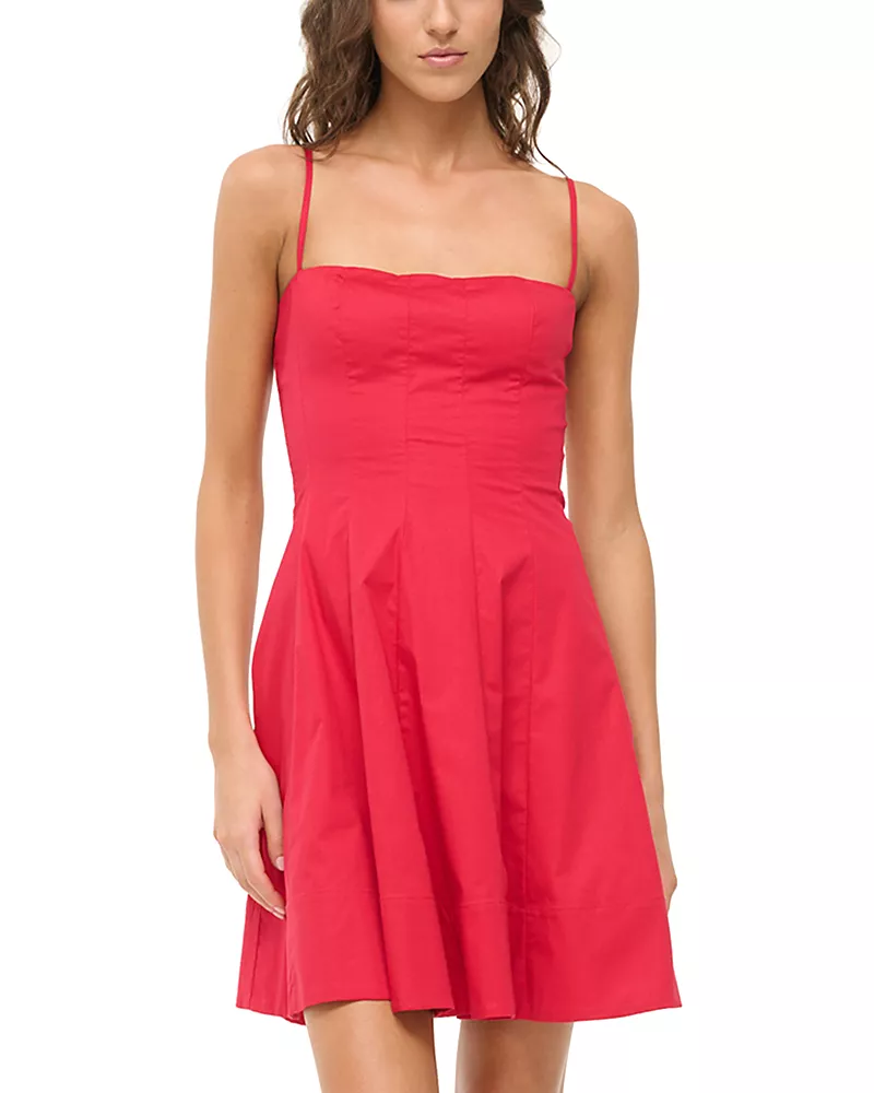 Staud Wylie Poplin Mini Dress
