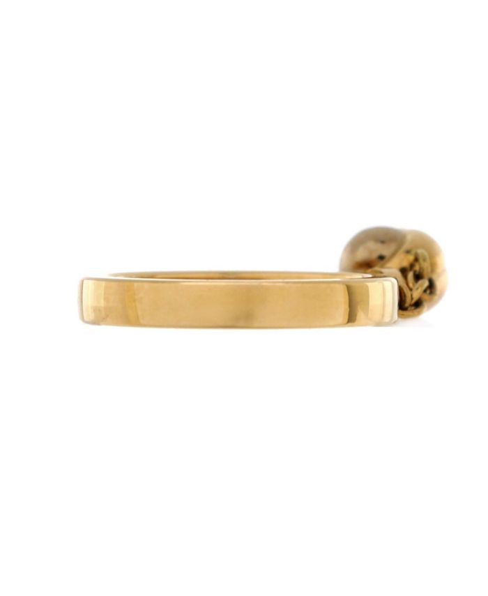Trinity Knot Charm Ring 18K Gold with 18K Tricolor Gold and Diamond