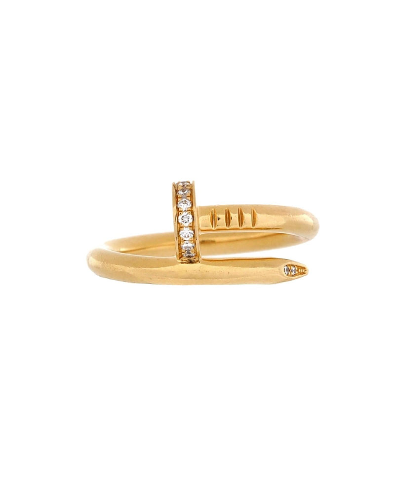 Pre-owned Pre-owned Cartier Cartier Juste Un Clou Ring 18k Gold And Diamonds