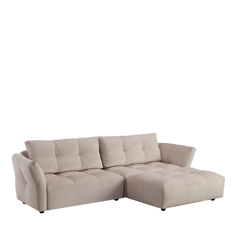 Chateau D'ax Santino 3 Piece Sectional Sofa In Ecru/w