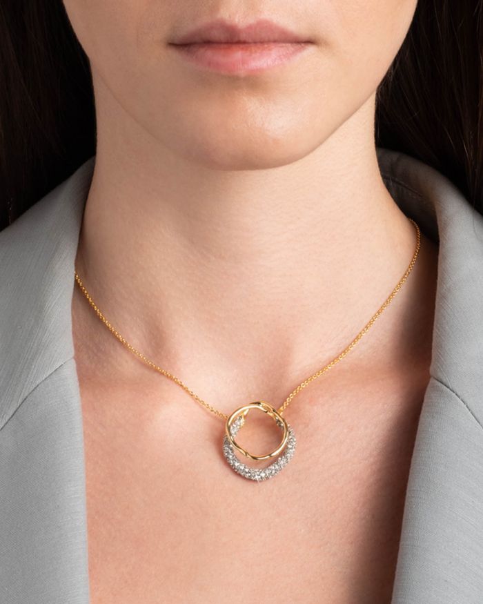 Solanales Crystal Orbit Necklace, 16"