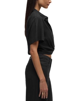 Short Sleeve Knotted Shirt