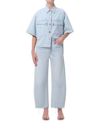 Low Curve Fray Mid Rise Jeans in Flourish