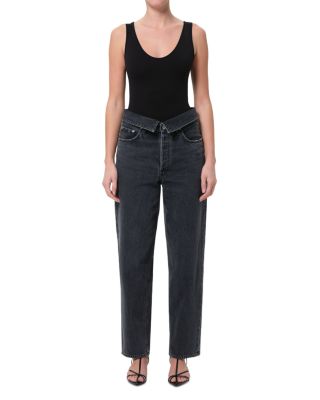 Echo Tapered Foldover Jeans in Zephyr