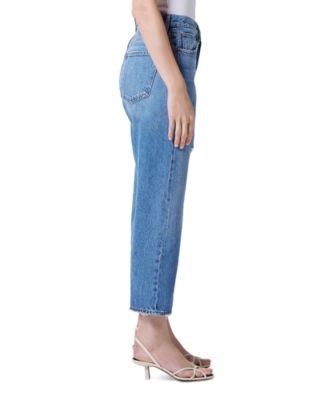 90's Crop Mid Rise Straight Jeans in Shrine