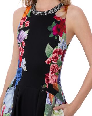 Adley Floral Panel Midi Dress
