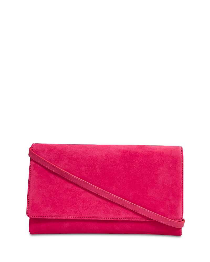Hobbs London Renata Leather Clutch In Zinnia Pink