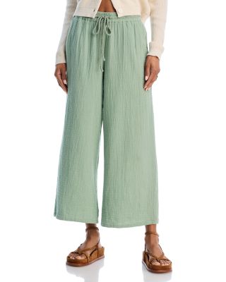 Gauze High Rise Wide Leg Pants