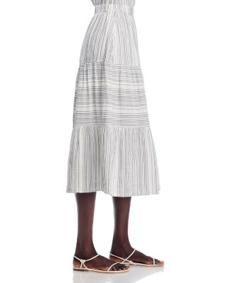 Luminous Tide Gauze Midi Skirt
