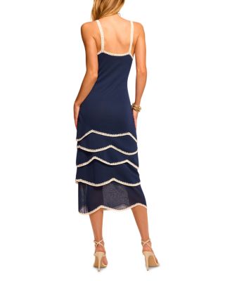 Aurelia Crochet Trim Midi Dress