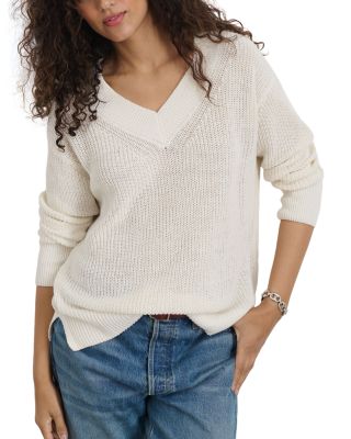 Alex Mill - Arielle V Neck Cotton Linen Sweater