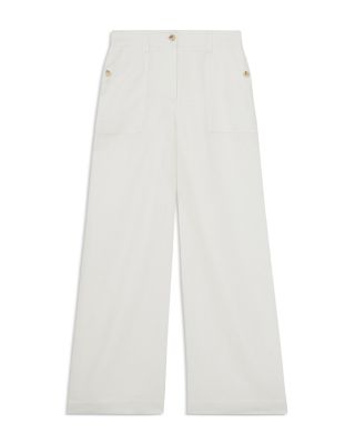 Petite Ashby Wide Leg Linen Trousers