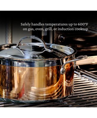 CopperBond&amp;reg; 6.0qt Induction Copper Stockpot with Lid