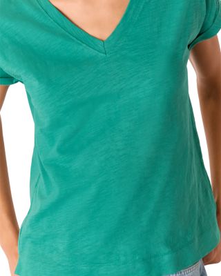 Willa V Neck Cap Sleeved Tee