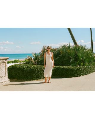 Terry Spun V Neck Midi Dress