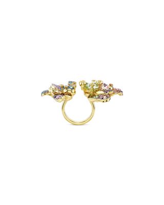 Idyllia Multicolor Crystal Flower Open Statement Ring