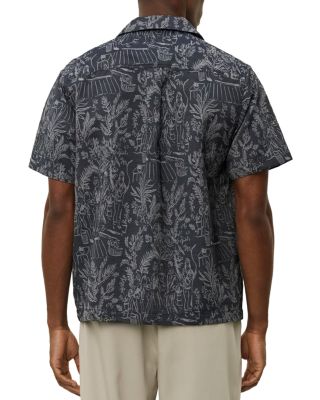 Dancing Jacquard Print Camp Shirt