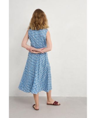 Women's Sleeveless Carved Wood Dress