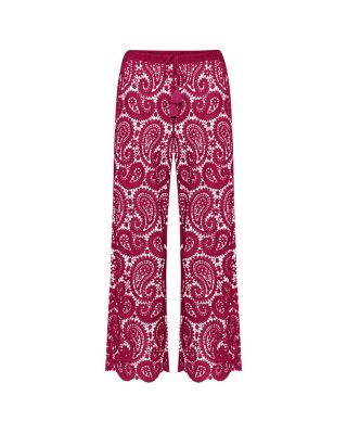 Geraldine Paisley Crochet Cover-Up Pants