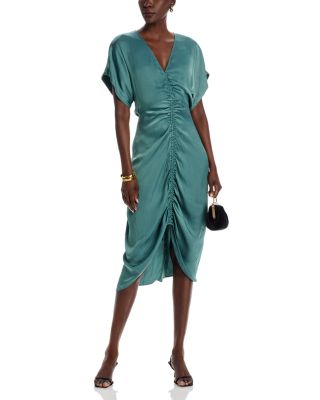 Aimee Ruched Midi Dress