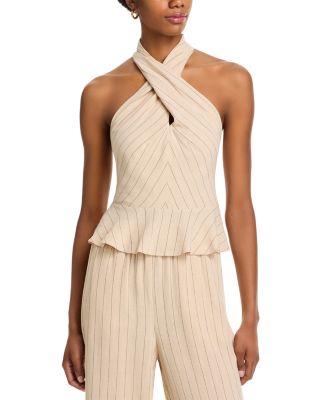 STEVE MADDEN - Kosta Peplum Halter Top